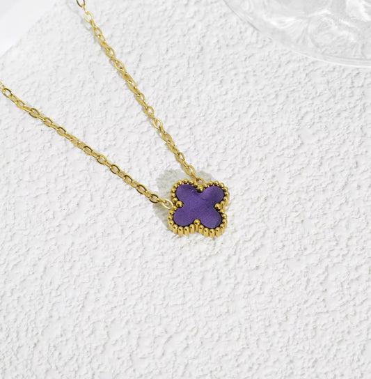 Droom Single Clover Ketting 18K