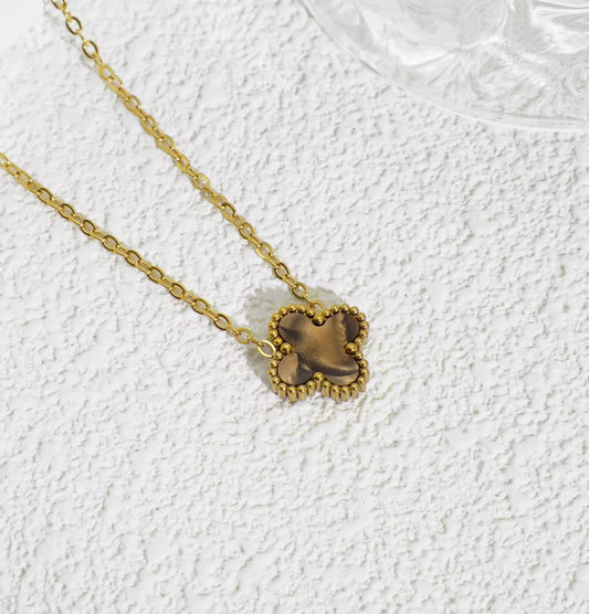 Luxe Single Clover Ketting 18K